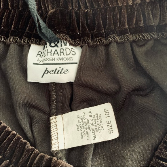 Vintage velvet Elastic Waist Straight Pants - Picture 5 of 5